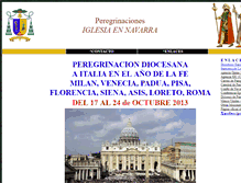 Tablet Screenshot of peregrinaciones.iglesianavarra.org